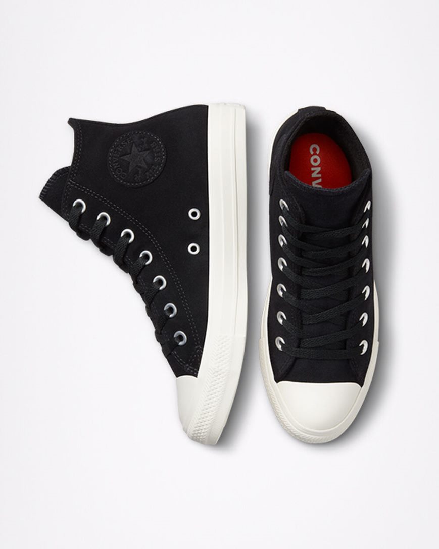 Tenisi Inalti Dama Converse Chuck Taylor All Star Clasici Negrii Albi | RO AYO13R318